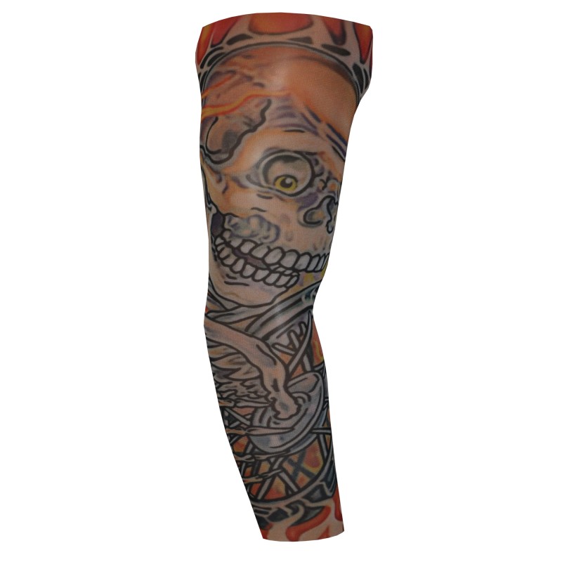 Fake Tattoo Arm Sleeve Hell Biker (T54)